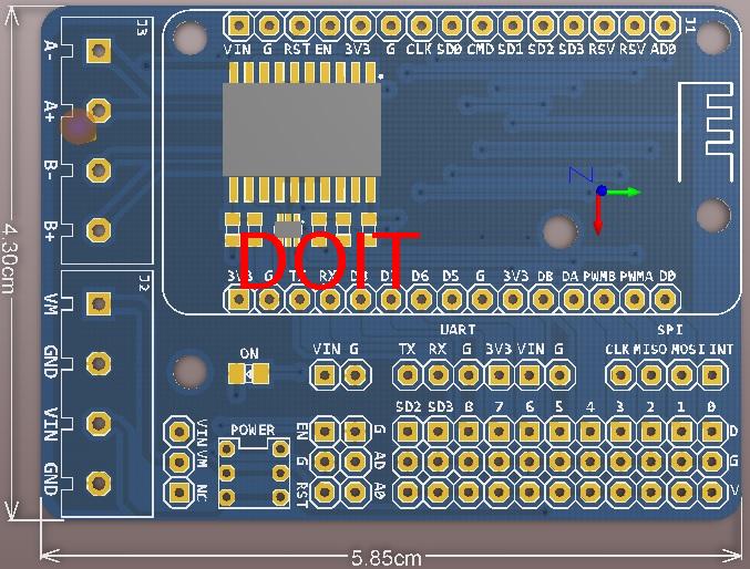 NodeMCU WiFi L293D 電機馬達驅動擴展板 