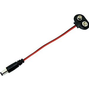 9V T型皮電池扣 帶 DC頭 5.5*2.1MM：圖片 3