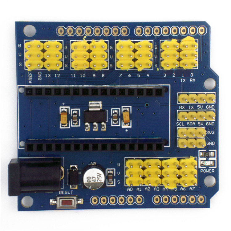 Arduino Nano Io 多功能擴展板支援外部電源方便接線uno R3 也適用 台灣智能感測科技