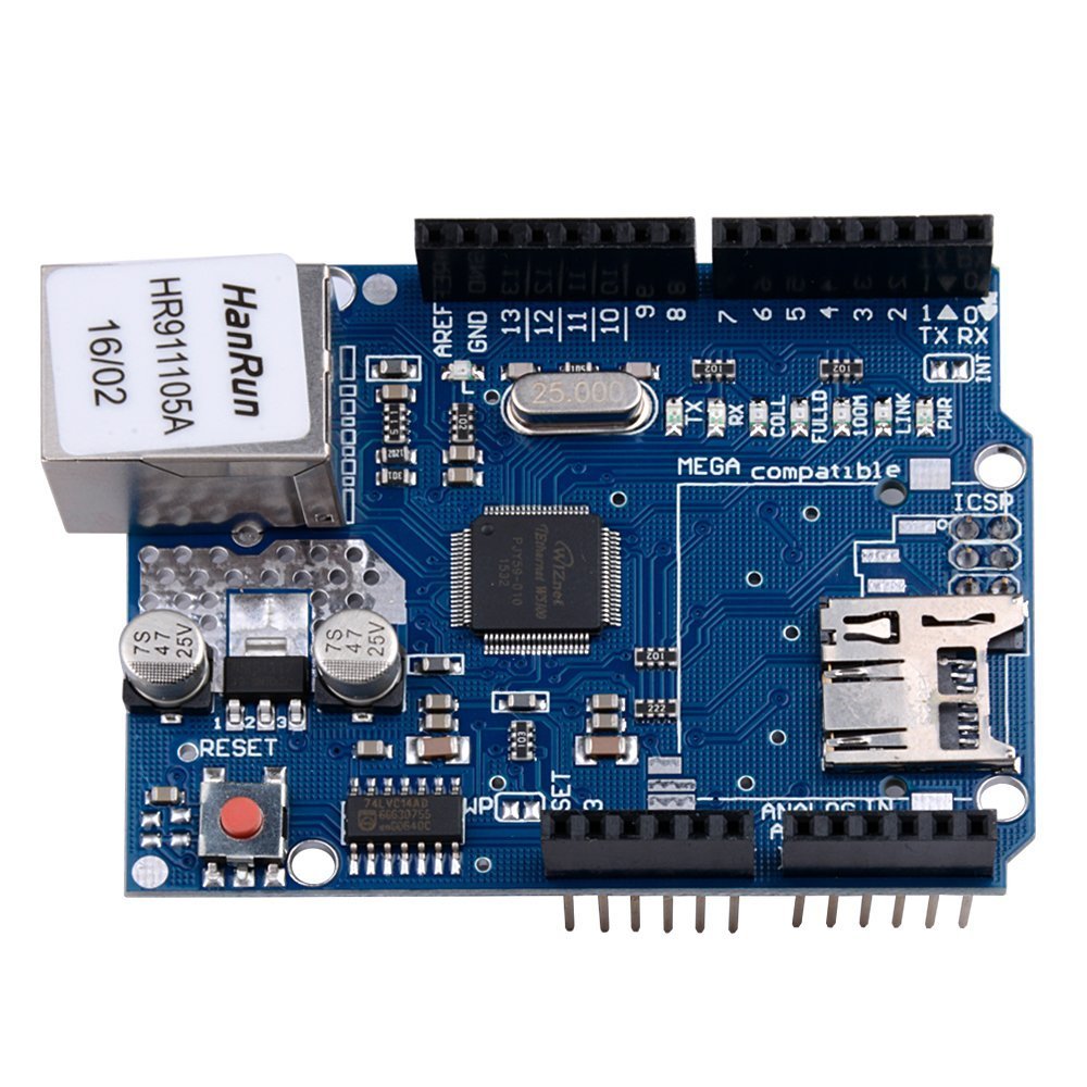 副廠 Arduino Ethernet Shield R3 W5100 乙太網路擴展板 網路擴展板 Sd卡 支持 Arduino Mega328 台灣智能感測科技 9619