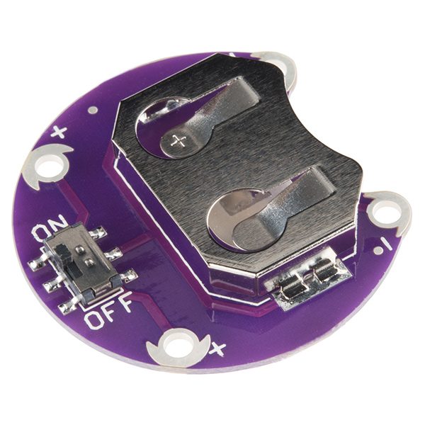 CR2032 鈕扣電池座含開關 - 20毫米 支援 LilyPad 銜接 Sparkfun 進口