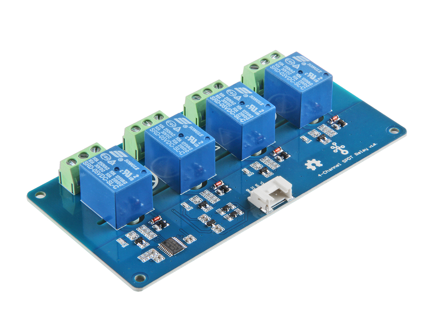 Grove 4路 I2C SPDT 繼電器模組 單軸雙切繼電器 Grove - 4-Channel SPDT Relay