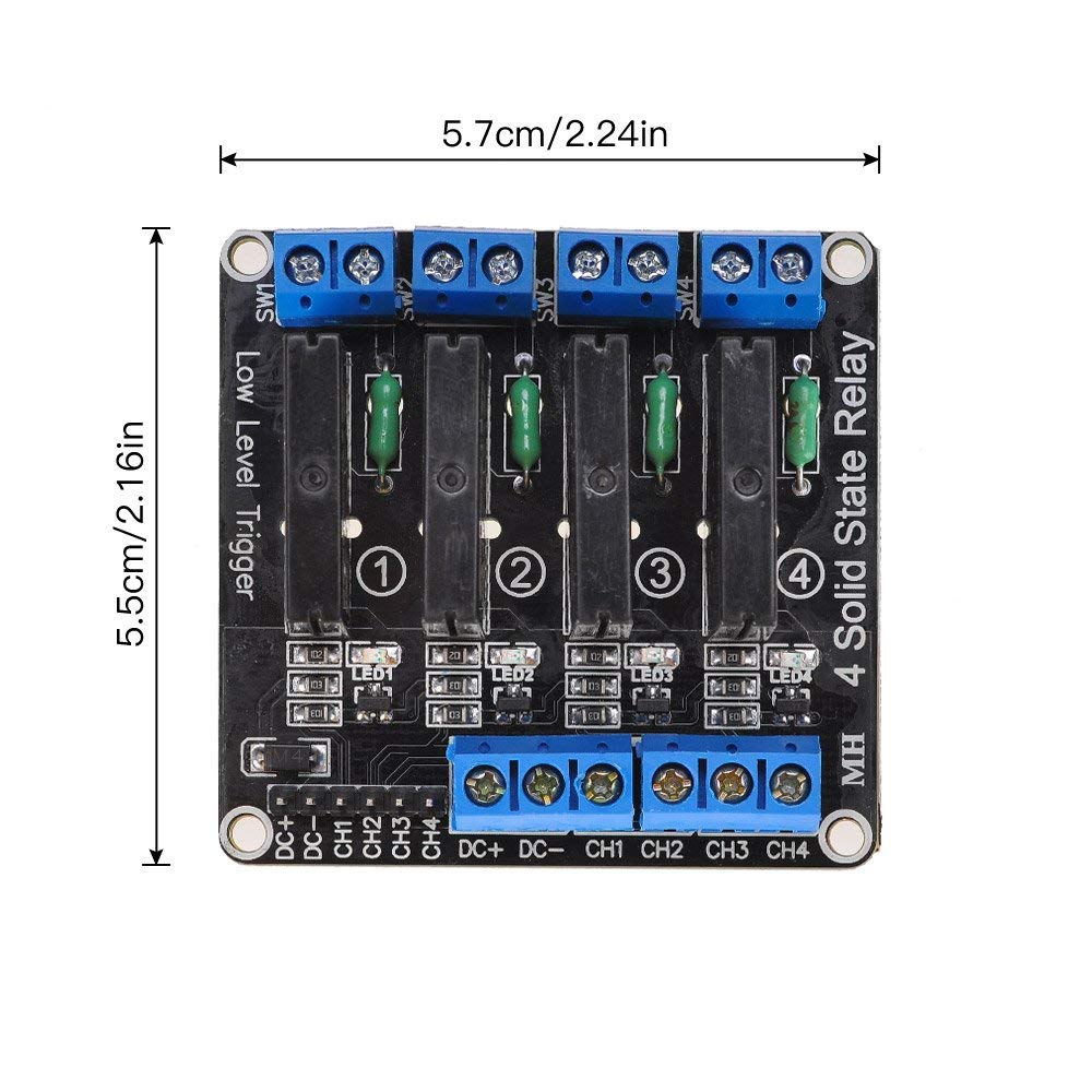 4路5V 低電平觸發固態繼電器模組
