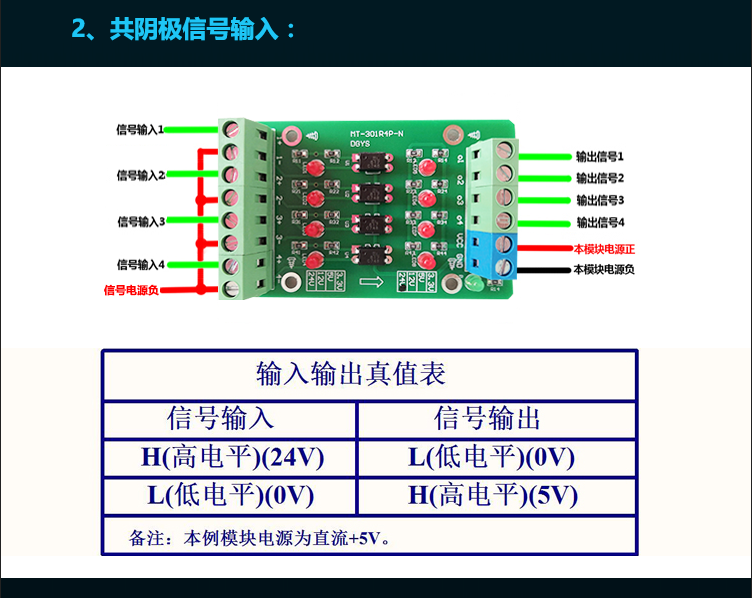 電平電壓轉換板4路PLC 信號24V 轉5V npn 輸出光耦隔離模組- 台灣智能感測科技