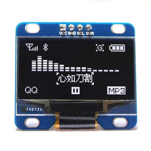 新款 0.96寸 OLED 液晶顯示模組 白字黑底 I2C/IIC 通信 128*64 已焊接針腳