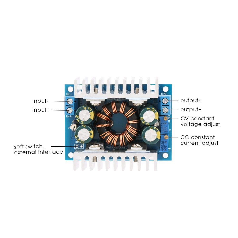 直流自動升降壓恒壓恒流可調電源模組 8A 5-30V 轉 1.25-30V 太陽能風能電池穩壓充電