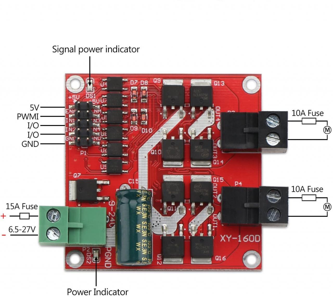 Droking DC Motor Driver, L298 Dual H Bridge Motor Speed: Amazon.co.uk: Electronics