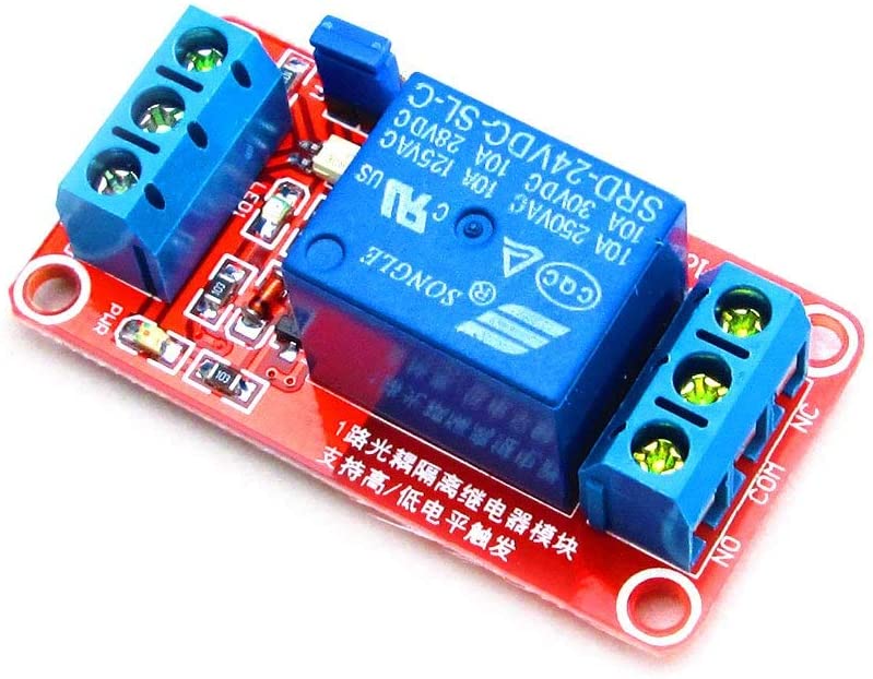 24V - 1路 繼電器模組 光耦隔離 可調高低電平觸發