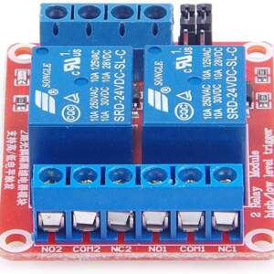 24V - 2路 繼電器模組 光耦隔離 可調高低電平觸發：圖片 3