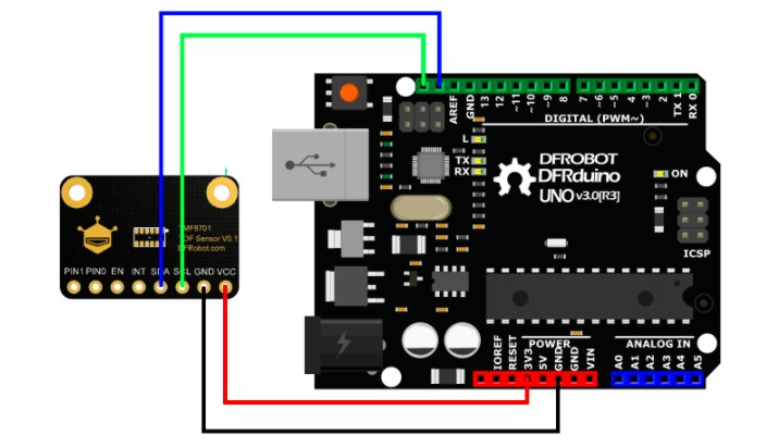 Fermion：TMF8701 Tof Distance Ranging Sensor (10-600mm）