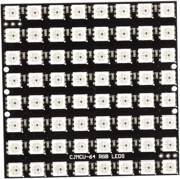 64位元 8x8 64 位元矩陣 WS2812 5050 RGB LED 全彩驅動彩燈方形 開發板
