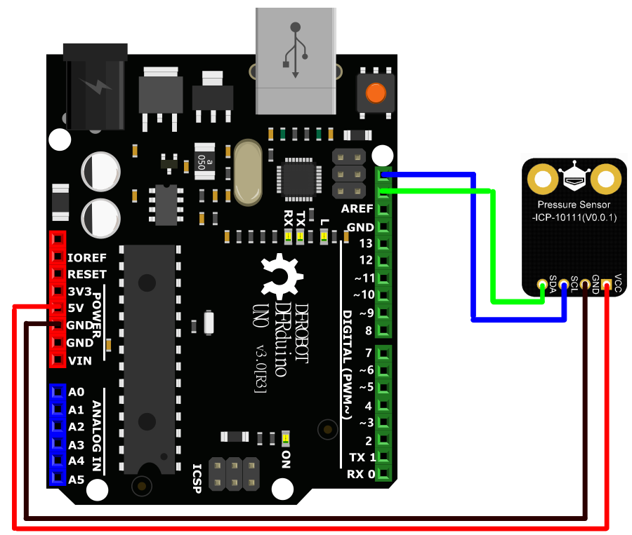 Fermion：ICP-10111 壓力感知器（分線）