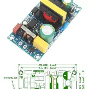 AC-DC 開關電源模組 110V/ 220V 轉12V2A 隔離足功率 24W 工業電源模組：圖片 3