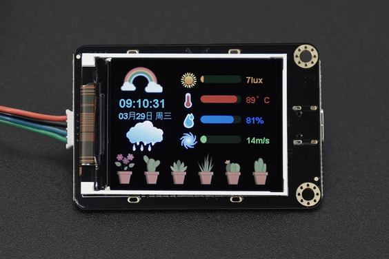 Gravity: 2.0 吋 IPS 彩色 SPI 顯示器，支援 I2C & UART（支援 micro 及 MakeCode 圖形化編程）