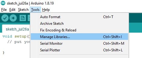 Open Library manager